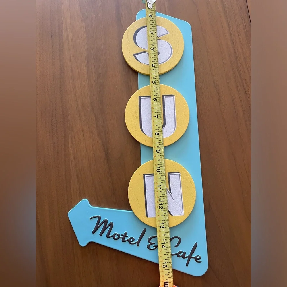 Novelty Wall Decor SUN Motel & Cafe Hanging Sign Target Bullseye